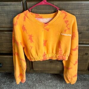 Alphalete tie dye cropped sweatshirt
